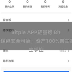 Bitpie APP轻量版 Bitpie钱包安全可靠，资产100%自主掌控