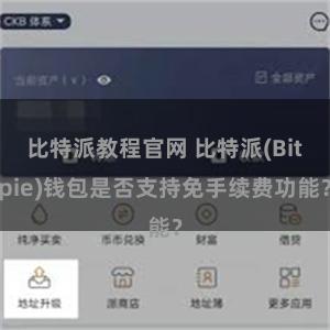 比特派教程官网 比特派(Bitpie)钱包是否支持免手续费功能？